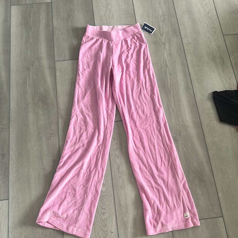 Velvet Pink Flare Pants